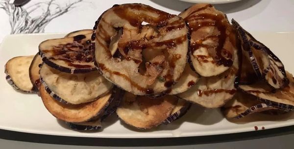 Cerveceria Catalana Tapas Restaurant, Barcelona - Baked Eggplant (my favorite)