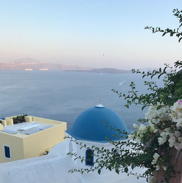 View from The Red Bicycle Restaurant, Oia, Santorini