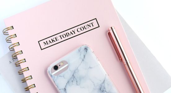 ring bound planner and pretty pen