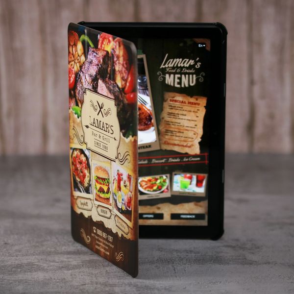 Smart Tech Menu's Digital Tablet Menu and restaurant ordering system.
