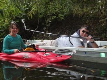 Me and Wendy Rust (an actual ANGEL !) Kayaking. Well Wendy is Kayaking and I am on a PRONE Jon boat.