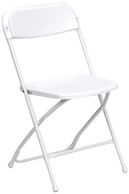 White folding chair