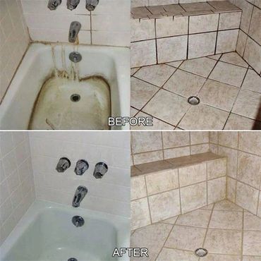 Tub and shower tile and grout cleaning.