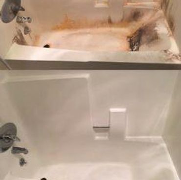 Professional tub deep cleaning.