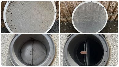 換気口の詰まり除去、防火ダンパーの点検。