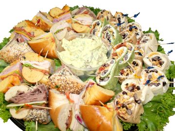 Bagel Station catering, Ultimate Lunchbreak, deli sandwiches, turkey, black beans, mustard, ham
