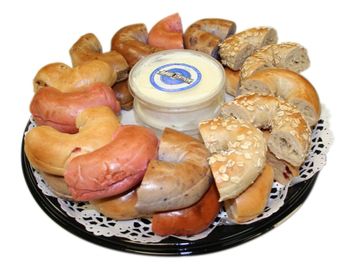 Bagel Station catering, Bagel & Schmear Tray, bagels, cream cheese