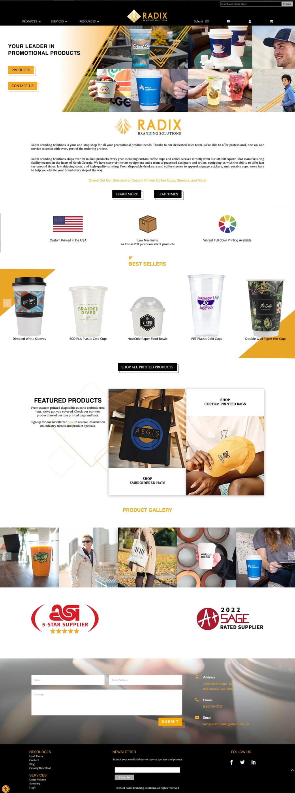 Homepage Website Design | WordPress | Graphic Design | Radix Branding Solutions