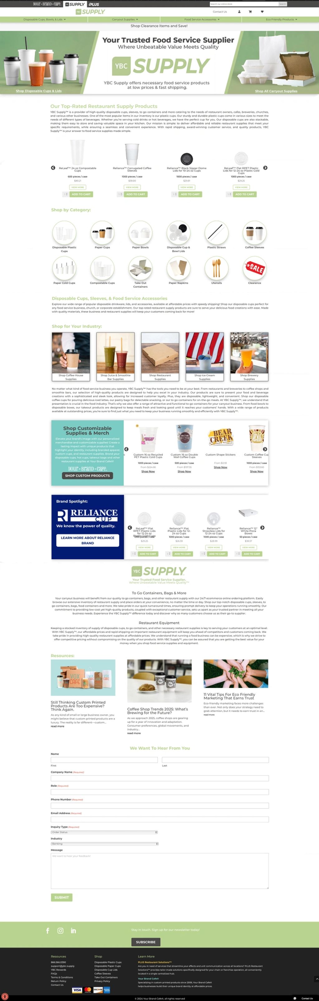 Website Design | YBC Supply | Kelly Wright