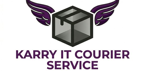 Logo of Karry It Courier Service LLC with a box and wings.