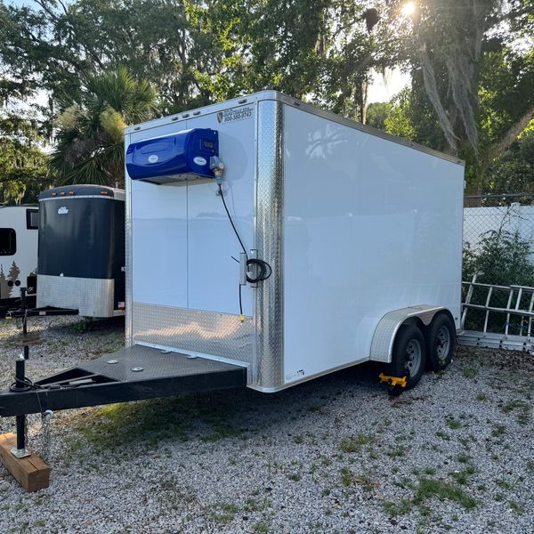 Refrigerated Trailer parked outside