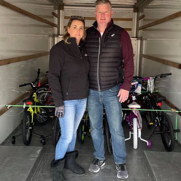 Big delivery day!  Delivered 64 bikes in one day!
Tyler's Ride