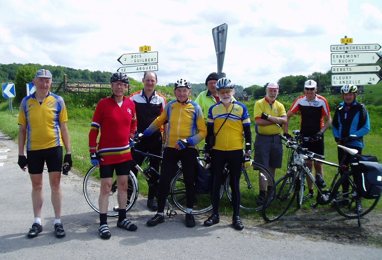 Cyclists on tour in Normandy