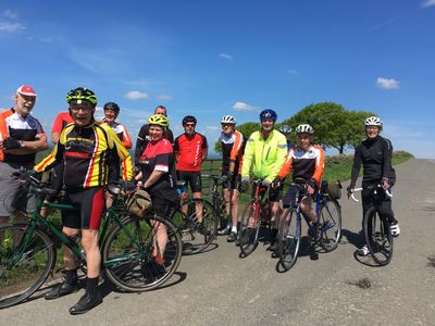 Cyclists near Denshaw
