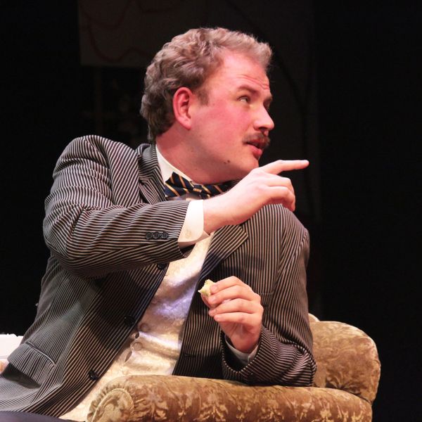 Billy Morton as Algernon Moncrieff in The Importance of Being Earnest at Oxford Playhouse in 2024.