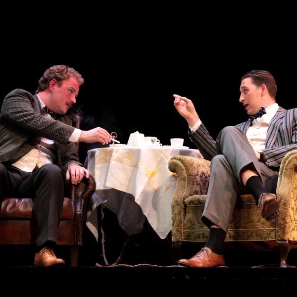 Billy Morton as Algernon Moncrieff with Alex Lushington in The Importance of Being Earnest in 2024