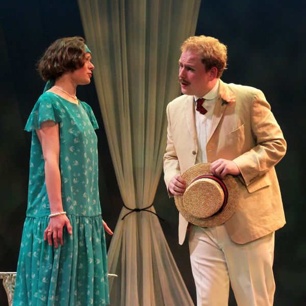 Billy Morton as Algernon Moncrieff with Matilda Morrissey in The Importance of Being Earnest in 2024