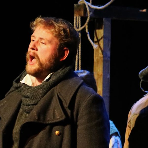 Billy Morton as Captain Walton in Frankenstein for Wild Goose Theatre at the Old Fire Station 2023