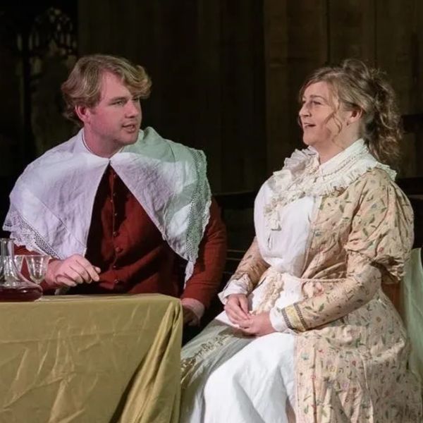 Billy Morton as James Cavill with Sarah Pyper in The Lady's Mad for Thistledown Theatre