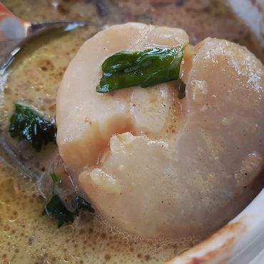 Coquilles St. Jacques Scallop on spoon
