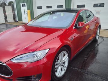 Red Tesla Ceramic Coating