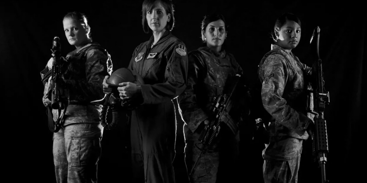 Group of women in Air Force. (U.S. Air Force illustration/Senior Airman Micaiah Anthony/Released)