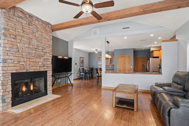 Living Room with gas or wood fire place