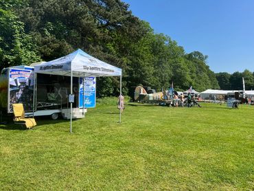 Ifly Spitfire Simulator Trailer at an event