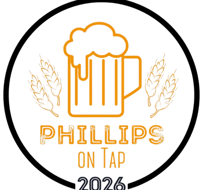 Phillips On Tap logo with beer mug and wheat.
