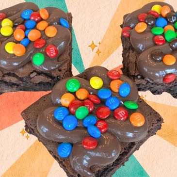 M&M chocolate brownie- order online
