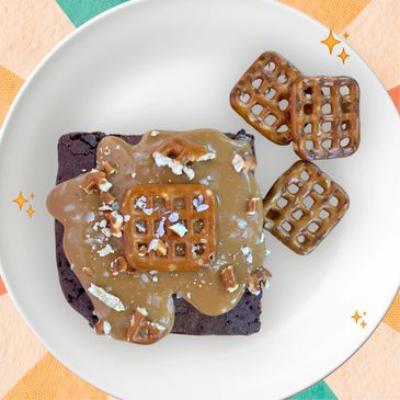 Salted caramel pretzel brownie- order online