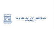 Logo and name of Dunarea de Jos University of Galati.