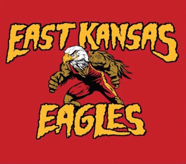 East Kansas Eagles sports mascot logo.