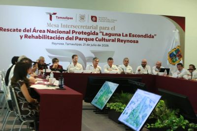 Reunión oficial sobre la Laguna La Escondida en Tamaulipas.