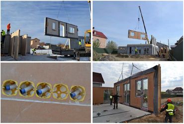 Frame house manufactory 
Производство каркасно-панельных домов 
Karkāsa-paneļu mājas ražotne