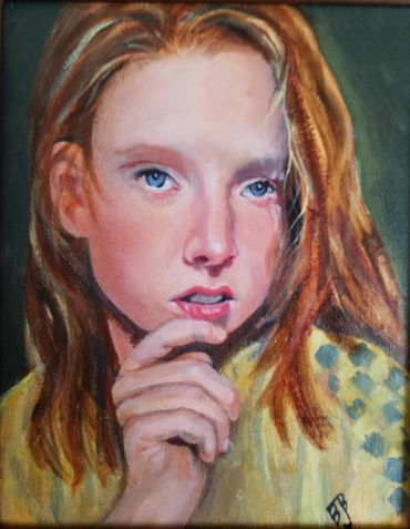 Oil portrait; Katie