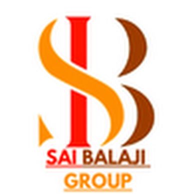 Logo of Sai Balaji Group with stylized letters S and B in red, orange, and brown.