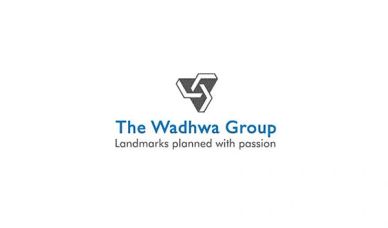 Logo of The Wadhwa Group with tagline about passion for landmarks.