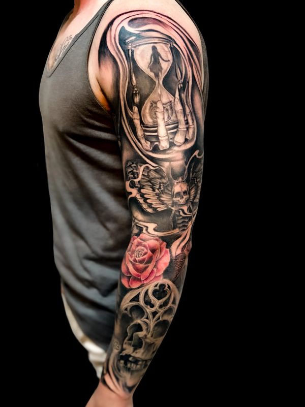 Custom Tattoo sleeve done by Jay Inksane Grobler 