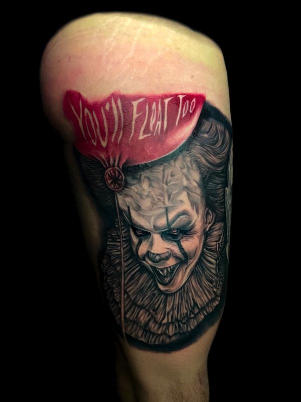Custom Pennywise Tattoo done by Jay Inksane Grobler 