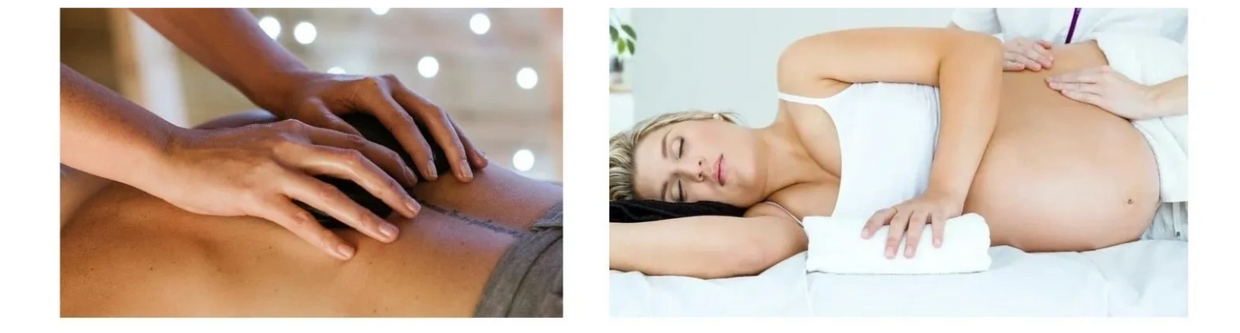 Back massage and pregnancy massage