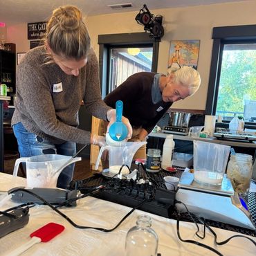 DIY Skincare workshop in progress