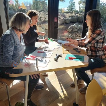 Leather work workshop in progress