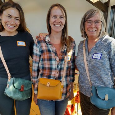 Leather work workshop in progress