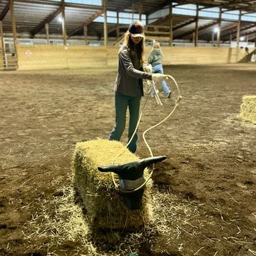 Roping workshop in progress