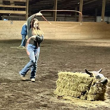 Roping workshop in progress