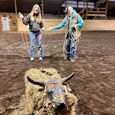 Roping workshop in progress