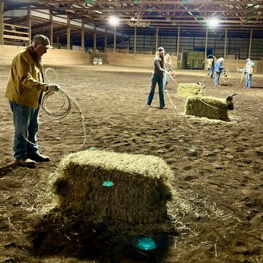 Roping workshop in progress