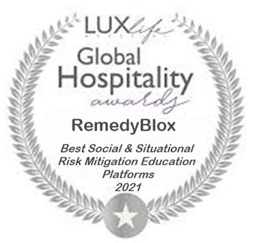 LuxLife Global Hospitality Awards 2021 RemedyBlox Best Social & Situational Risk Mitigation Platform