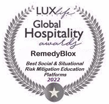 LuxLife Global Hospitality Awards 2022 RemedyBlox Best Social & Situational Risk Mitigation Platform